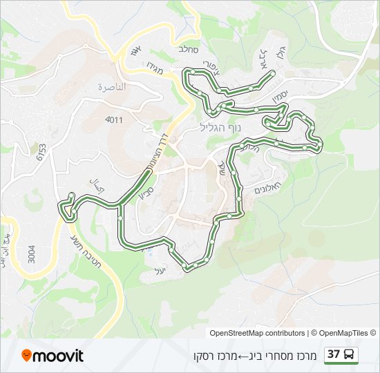 37 Bus Line Map