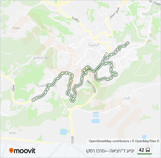 42 Bus Line Map