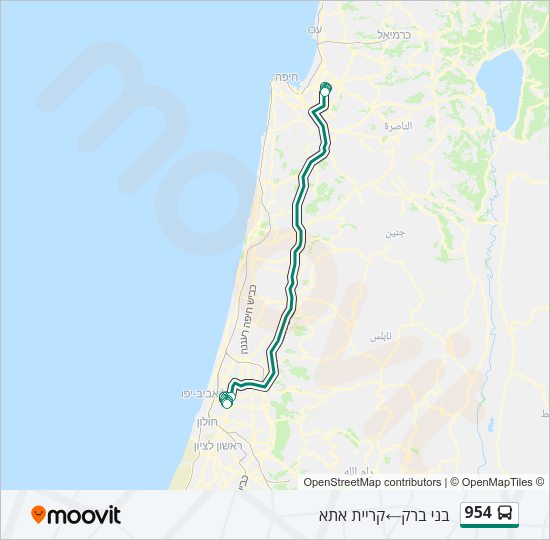 954 Bus Line Map