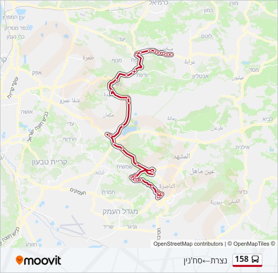 158 Bus Line Map