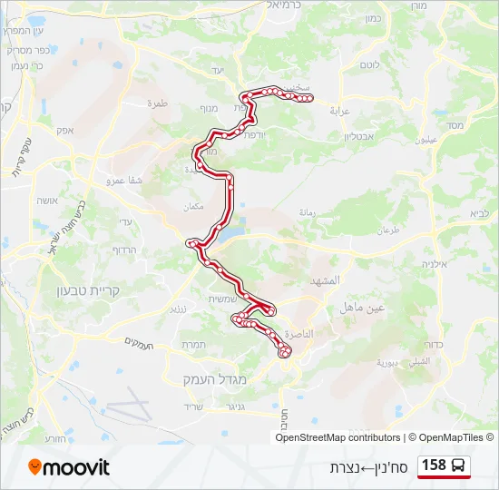 158 Bus Line Map