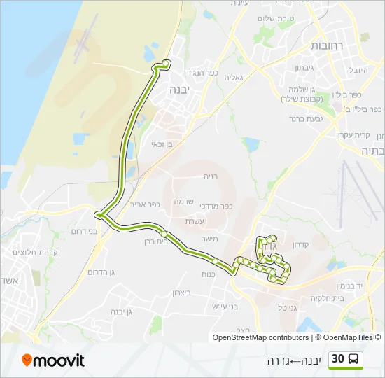 30 Bus Line Map