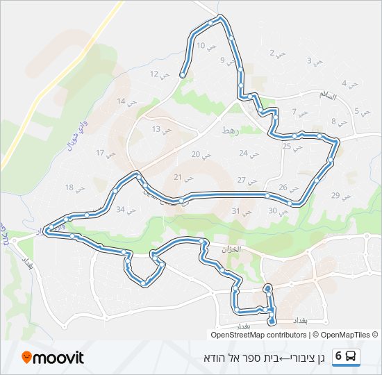 6 Bus Line Map