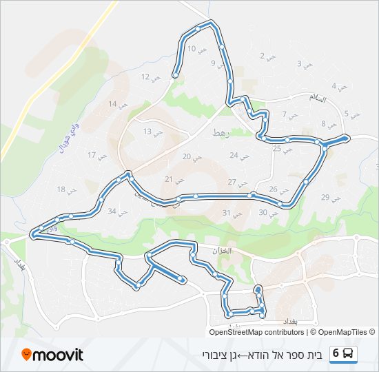 6 Bus Line Map