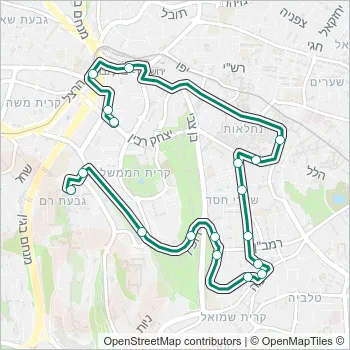 9א Bus Line Map