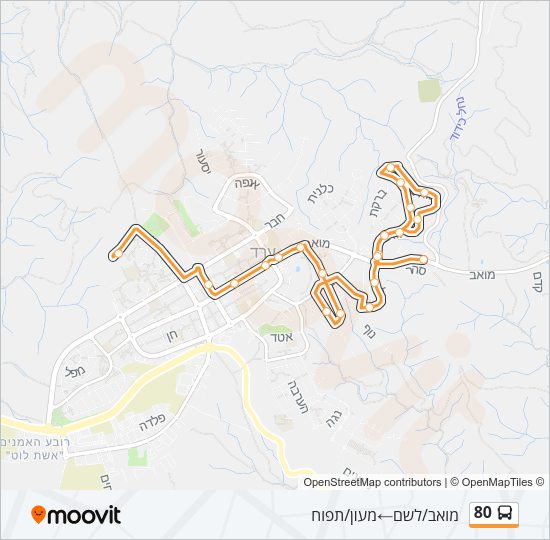 80 Bus Line Map