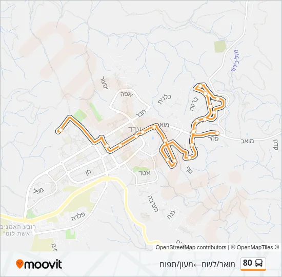80 Bus Line Map
