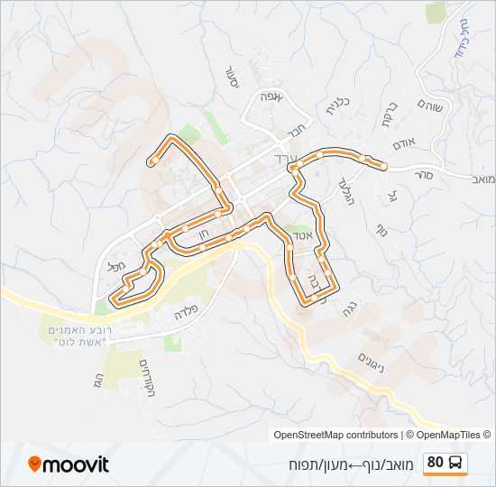 80 Bus Line Map