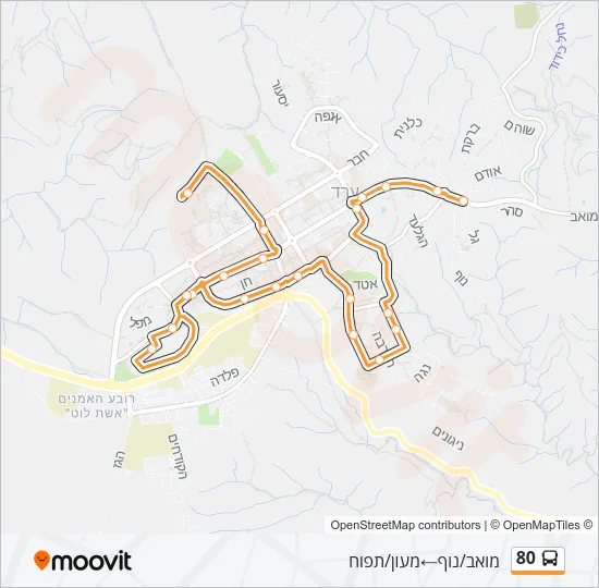 80 Bus Line Map