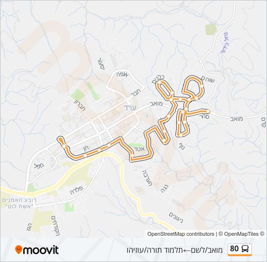 80 Bus Line Map