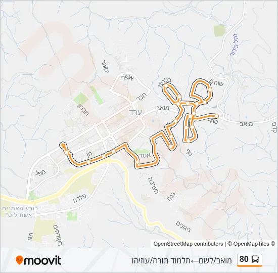 80 Bus Line Map