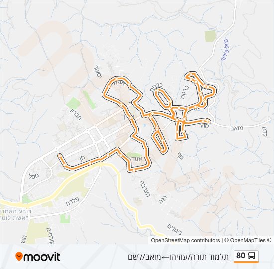 80 bus Line Map