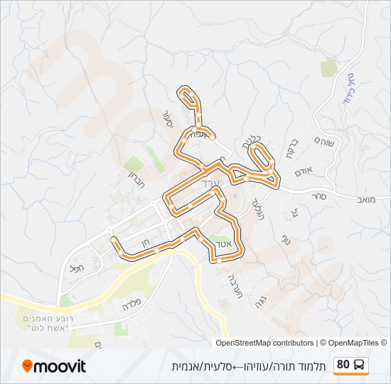80 Bus Line Map