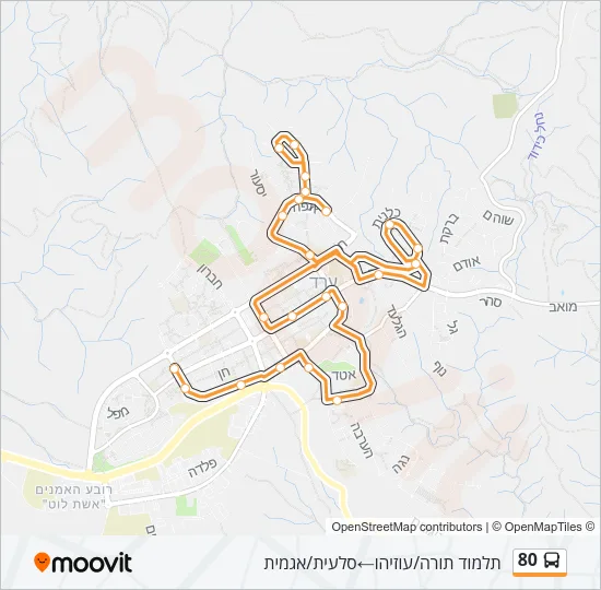 80 Bus Line Map