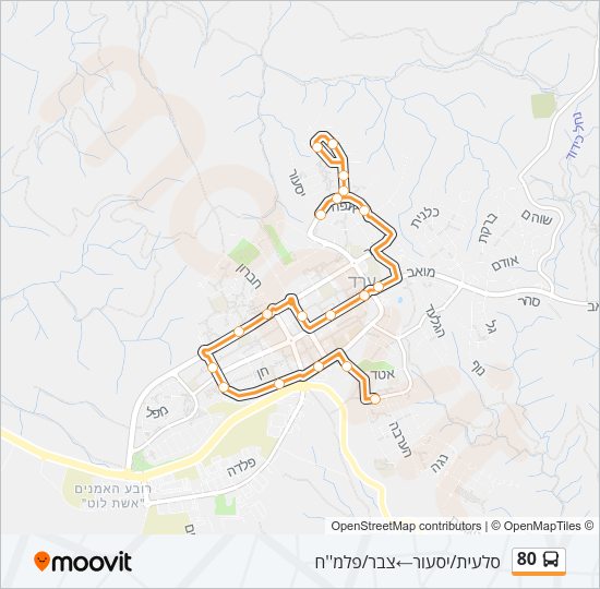 80 Bus Line Map