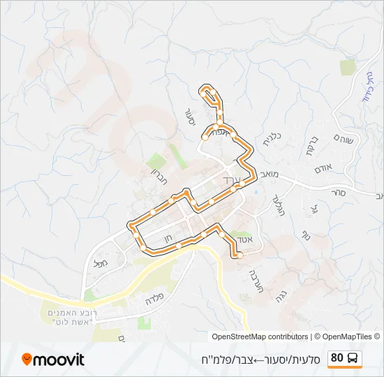 80 Bus Line Map