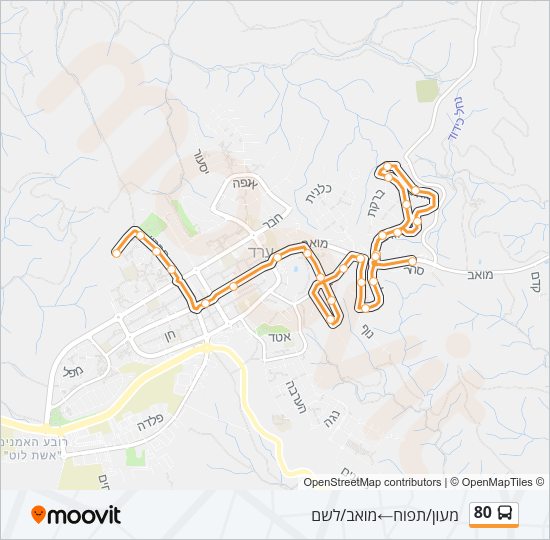80 Bus Line Map