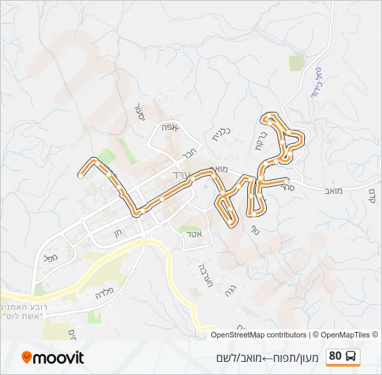 80 Bus Line Map