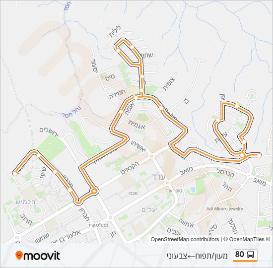 80 Bus Line Map