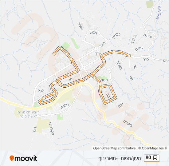 80 Bus Line Map