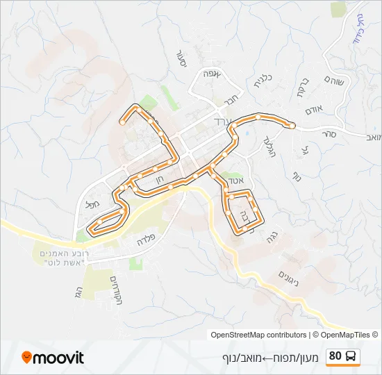 80 Bus Line Map