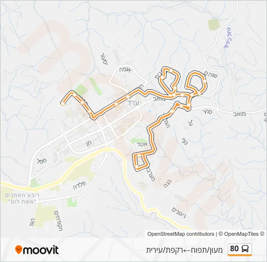 80 Bus Line Map