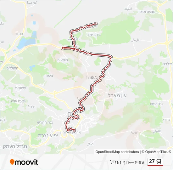 27 Bus Line Map