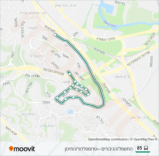 85 Bus Line Map
