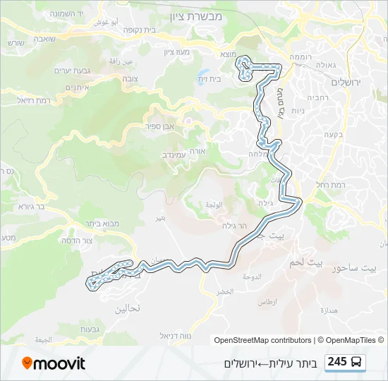 245 Bus Line Map