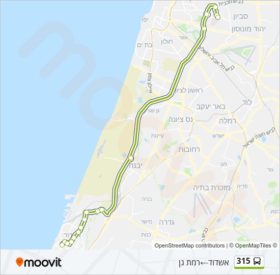315 Bus Line Map