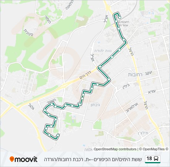18 Bus Line Map