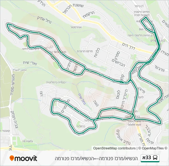 33A Bus Line Map