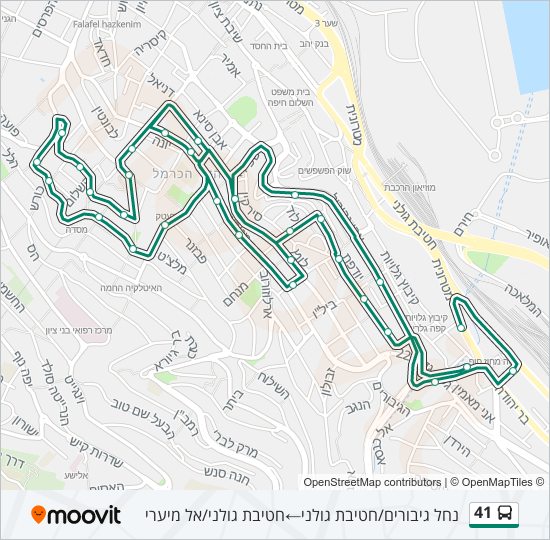 41 bus Line Map