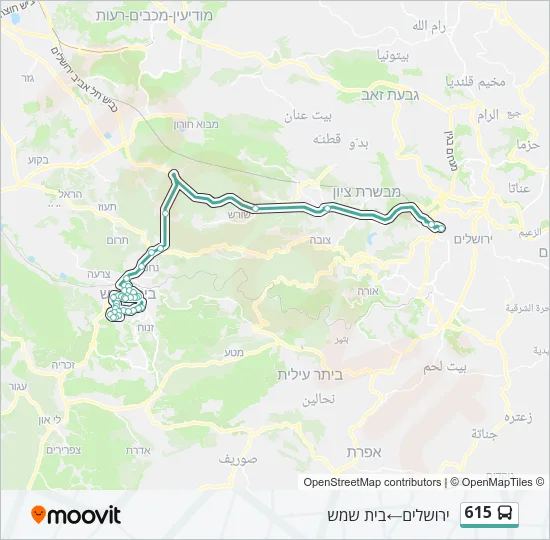 615 Bus Line Map