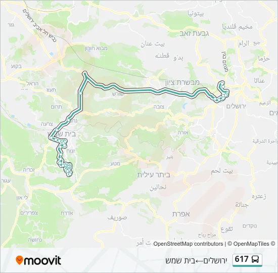 617 Bus Line Map