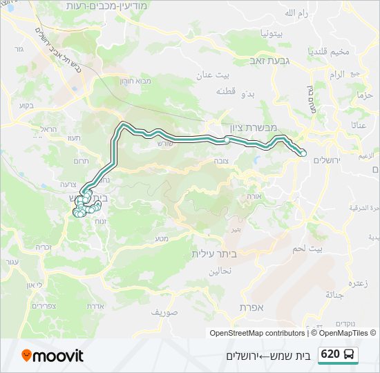 Автобус 620: карта маршрута