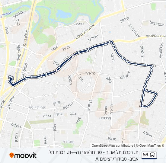 53 Bus Line Map