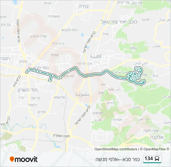134 Bus Line Map