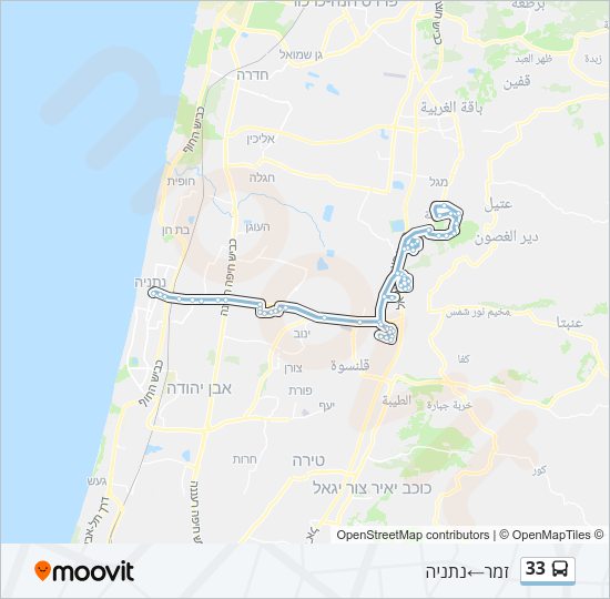 33 Bus Line Map