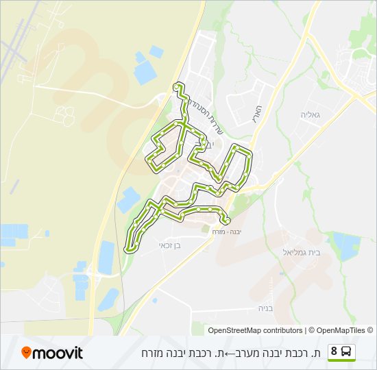 8 Bus Line Map