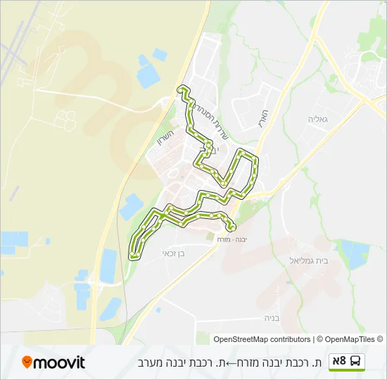 8א Bus Line Map