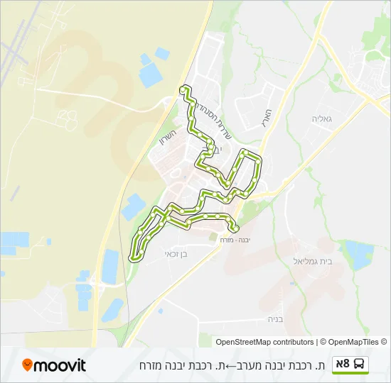 8א Bus Line Map
