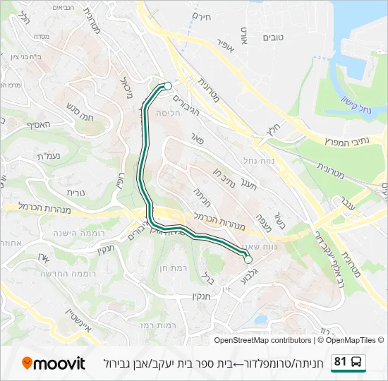 81 Bus Line Map