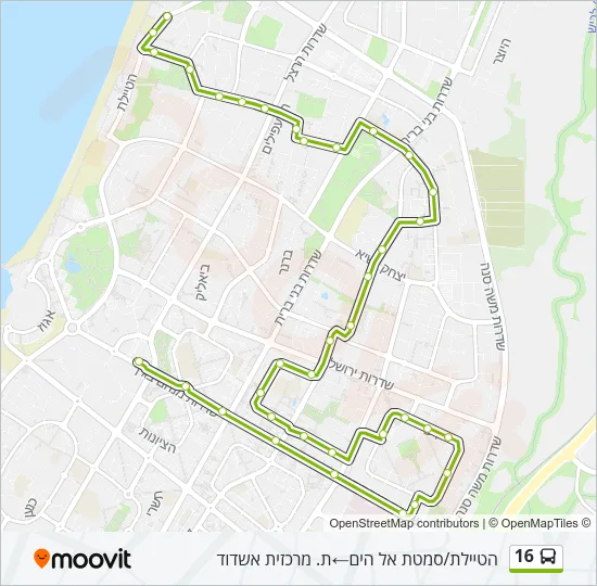 16 Bus Line Map