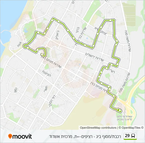 29 Bus Line Map