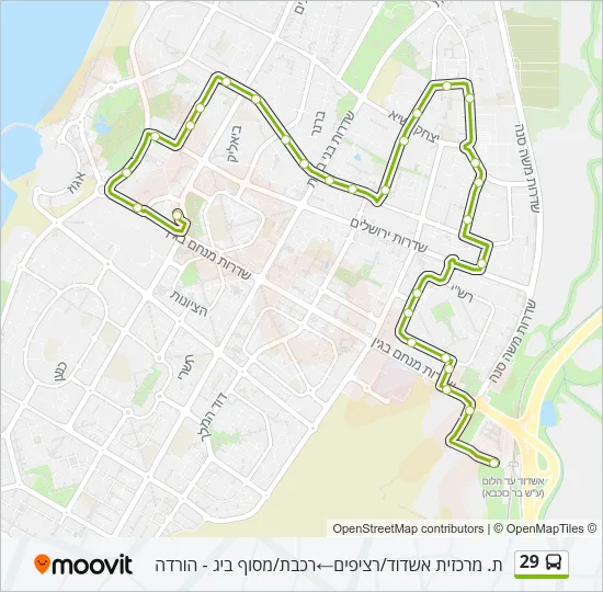 Автобус 29: карта маршрута