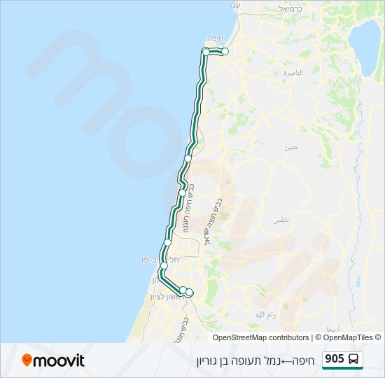 905 Bus Line Map