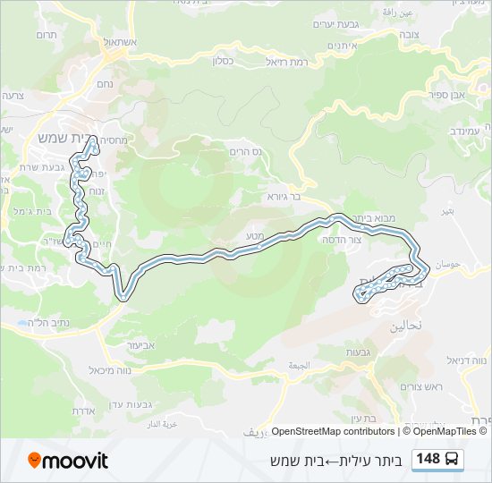 148 bus Line Map