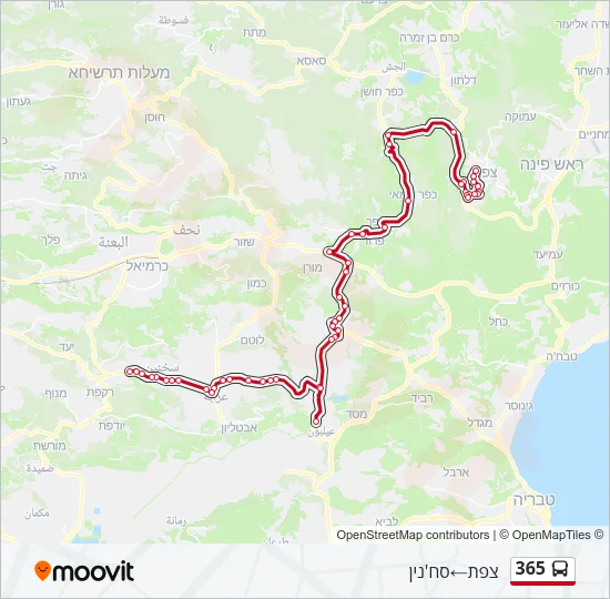 365 Bus Line Map