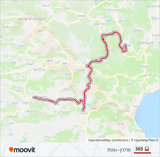 365 Bus Line Map